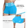 image:imageRoadbox Womens Biker Shorts No Front Seam 358 High Waisted Tummy Control Volleyball Yoga Workout Gym Spandex ShortsBlue