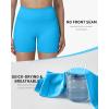 image:imageRoadbox Womens Biker Shorts No Front Seam 358 High Waisted Tummy Control Volleyball Yoga Workout Gym Spandex ShortsBlue
