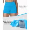 image:imageRoadbox Womens Biker Shorts No Front Seam 358 High Waisted Tummy Control Volleyball Yoga Workout Gym Spandex ShortsBlue