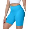 image:imageRoadbox Womens Biker Shorts No Front Seam 358 High Waisted Tummy Control Volleyball Yoga Workout Gym Spandex ShortsBlue