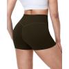 image:imageRoadbox Womens Biker Shorts No Front Seam 358 High Waisted Tummy Control Volleyball Yoga Workout Gym Spandex ShortsBrown