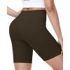 image:imageRoadbox Womens Biker Shorts No Front Seam 358 High Waisted Tummy Control Volleyball Yoga Workout Gym Spandex ShortsBrown