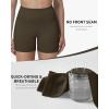 image:imageRoadbox Womens Biker Shorts No Front Seam 358 High Waisted Tummy Control Volleyball Yoga Workout Gym Spandex ShortsBrown