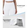 image:imageRoadbox Womens Biker Shorts No Front Seam 358 High Waisted Tummy Control Volleyball Yoga Workout Gym Spandex ShortsCream