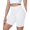 image:imageRoadbox Womens Biker Shorts No Front Seam 358 High Waisted Tummy Control Volleyball Yoga Workout Gym Spandex ShortsCream