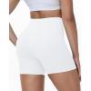 image:imageRoadbox Womens Biker Shorts No Front Seam 358 High Waisted Tummy Control Volleyball Yoga Workout Gym Spandex ShortsCream