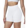 image:imageRoadbox Womens Biker Shorts No Front Seam 358 High Waisted Tummy Control Volleyball Yoga Workout Gym Spandex ShortsCream