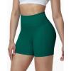 image:imageRoadbox Womens Biker Shorts No Front Seam 358 High Waisted Tummy Control Volleyball Yoga Workout Gym Spandex ShortsEmerald Green