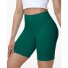 image:imageRoadbox Womens Biker Shorts No Front Seam 358 High Waisted Tummy Control Volleyball Yoga Workout Gym Spandex ShortsEmerald Green