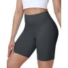 image:imageRoadbox Womens Biker Shorts No Front Seam 358 High Waisted Tummy Control Volleyball Yoga Workout Gym Spandex ShortsGray