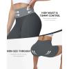 image:imageRoadbox Womens Biker Shorts No Front Seam 358 High Waisted Tummy Control Volleyball Yoga Workout Gym Spandex ShortsGray