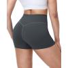 image:imageRoadbox Womens Biker Shorts No Front Seam 358 High Waisted Tummy Control Volleyball Yoga Workout Gym Spandex ShortsGray