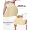 image:imageRoadbox Womens Biker Shorts No Front Seam 358 High Waisted Tummy Control Volleyball Yoga Workout Gym Spandex ShortsNude