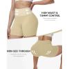 image:imageRoadbox Womens Biker Shorts No Front Seam 358 High Waisted Tummy Control Volleyball Yoga Workout Gym Spandex ShortsNude
