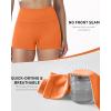 image:imageRoadbox Womens Biker Shorts No Front Seam 358 High Waisted Tummy Control Volleyball Yoga Workout Gym Spandex ShortsOrange