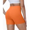 image:imageRoadbox Womens Biker Shorts No Front Seam 358 High Waisted Tummy Control Volleyball Yoga Workout Gym Spandex ShortsOrange