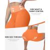 image:imageRoadbox Womens Biker Shorts No Front Seam 358 High Waisted Tummy Control Volleyball Yoga Workout Gym Spandex ShortsOrange