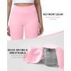image:imageRoadbox Womens Biker Shorts No Front Seam 358 High Waisted Tummy Control Volleyball Yoga Workout Gym Spandex ShortsPink