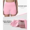 image:imageRoadbox Womens Biker Shorts No Front Seam 358 High Waisted Tummy Control Volleyball Yoga Workout Gym Spandex ShortsPink