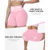 image:imageRoadbox Womens Biker Shorts No Front Seam 358 High Waisted Tummy Control Volleyball Yoga Workout Gym Spandex ShortsPink