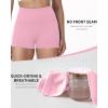 image:imageRoadbox Womens Biker Shorts No Front Seam 358 High Waisted Tummy Control Volleyball Yoga Workout Gym Spandex ShortsPink