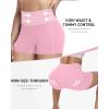 image:imageRoadbox Womens Biker Shorts No Front Seam 358 High Waisted Tummy Control Volleyball Yoga Workout Gym Spandex ShortsPink