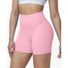image:imageRoadbox Womens Biker Shorts No Front Seam 358 High Waisted Tummy Control Volleyball Yoga Workout Gym Spandex ShortsPink