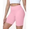 image:imageRoadbox Womens Biker Shorts No Front Seam 358 High Waisted Tummy Control Volleyball Yoga Workout Gym Spandex ShortsPink