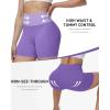 image:imageRoadbox Womens Biker Shorts No Front Seam 358 High Waisted Tummy Control Volleyball Yoga Workout Gym Spandex ShortsPurple