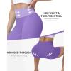 image:imageRoadbox Womens Biker Shorts No Front Seam 358 High Waisted Tummy Control Volleyball Yoga Workout Gym Spandex ShortsPurple