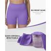 image:imageRoadbox Womens Biker Shorts No Front Seam 358 High Waisted Tummy Control Volleyball Yoga Workout Gym Spandex ShortsPurple