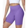image:imageRoadbox Womens Biker Shorts No Front Seam 358 High Waisted Tummy Control Volleyball Yoga Workout Gym Spandex ShortsPurple