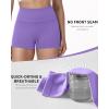 image:imageRoadbox Womens Biker Shorts No Front Seam 358 High Waisted Tummy Control Volleyball Yoga Workout Gym Spandex ShortsPurple