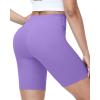 image:imageRoadbox Womens Biker Shorts No Front Seam 358 High Waisted Tummy Control Volleyball Yoga Workout Gym Spandex ShortsPurple