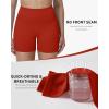 image:imageRoadbox Womens Biker Shorts No Front Seam 358 High Waisted Tummy Control Volleyball Yoga Workout Gym Spandex ShortsRed