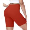 image:imageRoadbox Womens Biker Shorts No Front Seam 358 High Waisted Tummy Control Volleyball Yoga Workout Gym Spandex ShortsRed