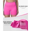 image:imageRoadbox Womens Biker Shorts No Front Seam 358 High Waisted Tummy Control Volleyball Yoga Workout Gym Spandex ShortsRose Pink