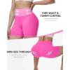 image:imageRoadbox Womens Biker Shorts No Front Seam 358 High Waisted Tummy Control Volleyball Yoga Workout Gym Spandex ShortsRose Pink