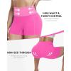 image:imageRoadbox Womens Biker Shorts No Front Seam 358 High Waisted Tummy Control Volleyball Yoga Workout Gym Spandex ShortsRose Pink