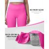 image:imageRoadbox Womens Biker Shorts No Front Seam 358 High Waisted Tummy Control Volleyball Yoga Workout Gym Spandex ShortsRose Pink
