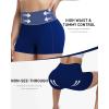 image:imageRoadbox Womens Biker Shorts No Front Seam 358 High Waisted Tummy Control Volleyball Yoga Workout Gym Spandex ShortsRoyal Blue