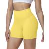 image:imageRoadbox Womens Biker Shorts No Front Seam 358 High Waisted Tummy Control Volleyball Yoga Workout Gym Spandex ShortsYellow