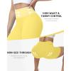 image:imageRoadbox Womens Biker Shorts No Front Seam 358 High Waisted Tummy Control Volleyball Yoga Workout Gym Spandex ShortsYellow