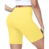 image:imageRoadbox Womens Biker Shorts No Front Seam 358 High Waisted Tummy Control Volleyball Yoga Workout Gym Spandex ShortsYellow