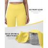 image:imageRoadbox Womens Biker Shorts No Front Seam 358 High Waisted Tummy Control Volleyball Yoga Workout Gym Spandex ShortsYellow