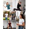 image:imageRoadbox Womens Compression Shirt Slim Fit Short Sleeve Athletic Top Workout Undershirt for Gym and YogaDark Green