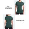 image:imageRoadbox Womens Compression Shirt Slim Fit Short Sleeve Athletic Top Workout Undershirt for Gym and YogaDark Green