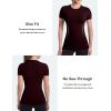 image:imageRoadbox Womens Compression Shirt Slim Fit Short Sleeve Athletic Top Workout Undershirt for Gym and YogaWine Red