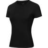 image:imageRoadbox Womens Compression Shirt Slim Fit Short Sleeve Athletic Top Workout Undershirt for Gym and YogaBlack
