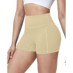 image:imageRoadbox Womens Biker Shorts No Front Seam 358 High Waisted Tummy Control Volleyball Yoga Workout Gym Spandex ShortsNude